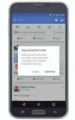  ?? FACEBOOK ?? A message will pop up before a disputed article is shared.