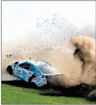  ?? AP/RUSSELL NORRIS ?? Austin Dillon wrecks during Sunday’s NASCAR Monster Energy Cup race at Talladega Superspeed­way in Talladega, Ala. Dillon finished 35th.