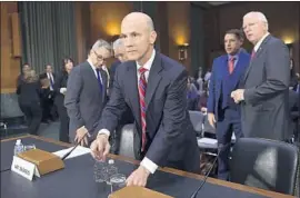  ?? Susan Walsh Associated Press ?? RICHARD SMITH, former CEO of Equifax, arrives to testify before a Senate panel in November. Lawmakers slammed him over the company’s data breach.