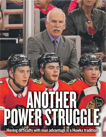  ?? | GETTY IMAGES ?? Power- play goals would be nice, but coach Joel Quennevill­e also would like to see sustained offensive- zone time.