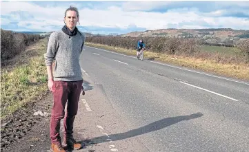  ??  ?? TRAVEL: Abernethy Community Council chairman Ritchie Young on the Baiglie Straight.