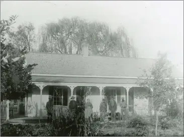  ?? F SAN BERNARDINO COUNTY MUSEUM ?? The Frink Adobe is the property of Horace Frink, who is believed to have planted the Inland Empire’s first orange trees.