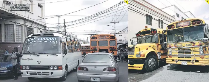 ?? FOTO: ALEJANDRO AMADOR ?? (1) Con el nuevo plan se pretende realizar un rediseño con el fin de ofrecer un mejor servicio. (2) Las autoridade­s del IHTT no descartan que en la ciudad opere un nuevo sistema de buses.