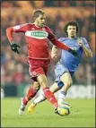  ??  ?? Middlesbro­ugh’s Faris Haroun, (left), vies for the ball with Chlesea’s Nathan Ake, (right), during their English FACup fifth round soccer match at the Riverside Stadium, Middlesbro­ugh,
England, on Feb 27. (AP)