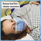  ?? ?? Donna had five chemo sessions