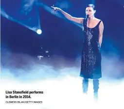  ?? CLEMENS BILAN/GETTY IMAGES ?? Lisa Stansfield performs in Berlin in 2014.