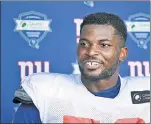  ?? Bill Kostroun ?? LONG ROAD BACK: Lorenzo Carter had gotten off to an impressive start last season for the Giants before he ruptured his Achilles.