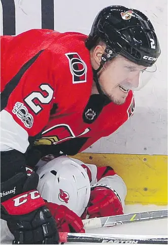  ?? KILPATRICK/ THE CANADIAN PRESS SEAN ?? The Sens’ Dion Phaneuf has been on both sides of the Battle of Ontario, which he calls a “special” rivalry.