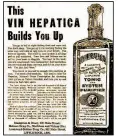  ?? Arkansas Gazette. ?? This ad for Vin Hepatica appeared in the July 16, 1918,