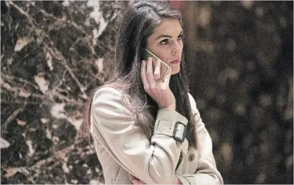  ?? NEW YORK TIMES FILE PHOTO ?? Hope Hicks, one of Trump’s longest-serving advisers, said on Wednesday she was resigning as the White House communicat­ions director. Trump praised Hicks for her work over the last three years, saying he “will miss having her by my side.”