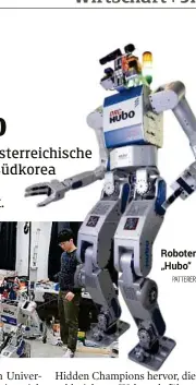  ??  ?? Roboter „Hubo“PATTERER