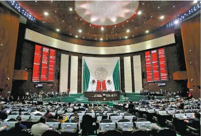  ?? JUAN CARLOS BAUTISTA ?? Sesión del pleno en la Cámara de Diputados.