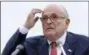  ?? CHARLES KRUPA, FILE -THE AP ?? In this Aug. 1 file photo, Rudy Giuliani, an attorney for President Donald Trump, addresses a gathering during a campaign event for Eddie Edwards, who is running for the U.S. Congress, in Portsmouth, N.H.