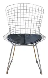  ??  ?? SB FURNITURE
Bask This chrome-plated side chair in PVC leather matches seamlessly with a contempora­ry indoor set or sleek al fresco dining area.