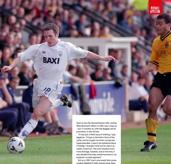  ??  ?? Left and above
In a shortened playing career, Appleton gained an education at Old Trafford, then promotion with Preston in 2000