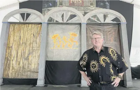  ?? KEVIN MCGILL, THE ASSOCIATED PRESS ?? Quint Davis, producer of the New Orleans Jazz & Heritage Festival, stands on a stage of the festival’s Blues Tent. The festival opened Friday after being postponed in 2020 and 2021 due to the COVID-19 pandemic.