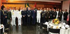  ??  ?? CEDIDA PELA EMBAIXADA DO BRASIL Adidos militares de vários países prestigiar­am a cerimónia