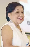  ??  ?? Sen. Cynthia Villar graces the KMME launch in Las Piñas.