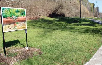  ?? The Sentinel-Record/Tanner Newton ?? n “Out in Front,” by Kenneth Haley, part of the 2020 “Art Moves” collection on the Hot Springs Greenway Trail, and other artwork will soon be replaced with the 2021 collection.