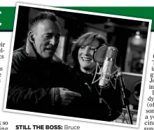  ??  ?? STILL THE BOSS: Bruce Springstee­n with wife and E Street stalwart Patti Scialfa