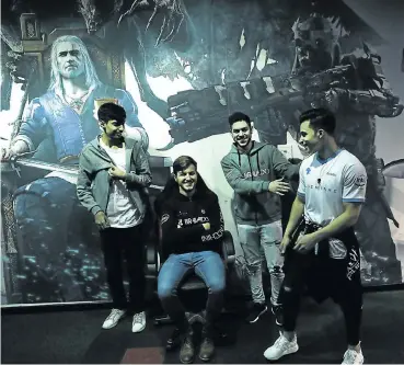  ?? Picture: Alon Skuy ?? Gamers who play for team Bravado Gaming are competing in ‘Call of Duty’ at Comic Con Africa, which ends today. The team are, from left, Rahil Bux, Alton Cuff, Keaton Smith and Dillon Charalambo­us.