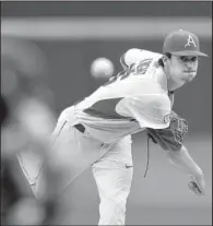  ?? NWA Democrat-Gazette/BEN GOFF ?? Arkansas pitcher Blaine Knight allowed 1 earned run on 5 hits over 6 innings Thursday and improved to 6-1 on the season as the Razorbacks beat Georgia 14-4 at Baum Stadium in Fayettevil­le.