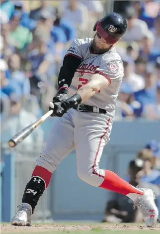  ??  ?? Washington Nationals outfielder Bryce Harper isn’t expected to be a free agent until November 2018, but teams are already mulling how much he’ll cost.