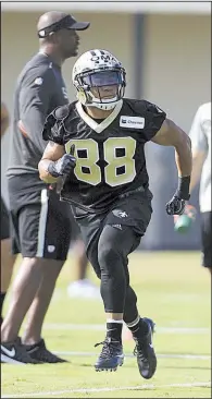  ?? AP/JONATHAN BACHMAN ?? Wide receiver Michael Thomas caught 92 passes for 1,137 yards and 9 touchdowns in his rookie season last year for the New Orleans Saints. Thomas was drafted in the second round by the Saints in 2016 from Ohio State. “I’ve still got a lot to prove — and...