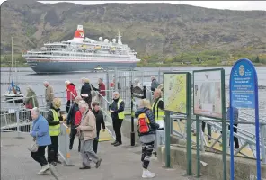  ??  ?? Above: Boudicca made the first of an expected three visits in 2017 to Loch Linnhe on Wednesday May 10.