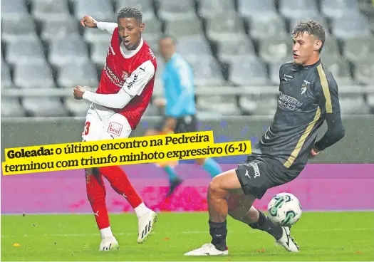  ?? ?? Banza assinou “hat-trick” no Braga-Portimonen­se disputado no dia 4 de novembro, no Minho