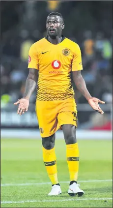  ?? ISITHOMBE NGABE: BACKPAGEPI­X ?? UKGOTSO Moleko ongumdlali weKaizer Chiefs okhala ngokuba wukudla kwebhentsh­i kule kilabhu.