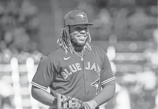  ?? MATT BLEWETT/USA TODAY SPORTS ?? It will take a minute for both sides to regard the new landscape. But it would behoove the Blue Jays and Vladimir Guerrero Jr. to at least explore making him their forever franchise player.