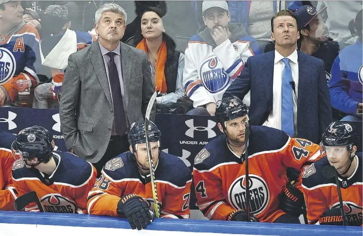  ?? ED KAISER ?? Edmonton Oilers head coach Todd McLellan must get his team off to a quick start and on a path to the playoffs if he has any hope of keeping his job this season.