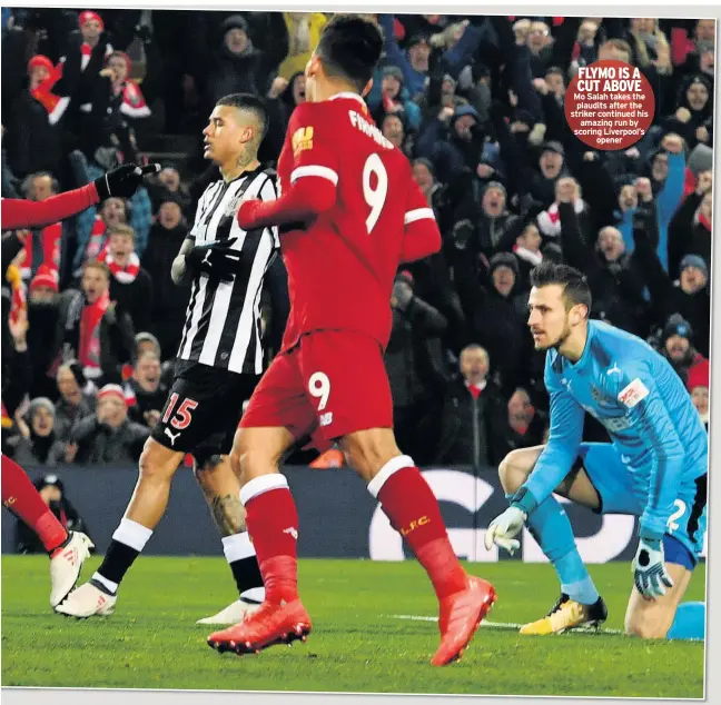  ??  ?? FLYMO IS A CUT ABOVE Mo Salah takes the plaudits after the striker continued his amazing run by scoring Liverpool’s opener TONY PULIS says clean sheets are key to getting Middlesbro­ugh an immediate return to the Premier League.
Boro recorded only...