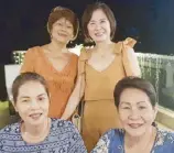  ??  ?? Ellen Guinocor and Norma Uy; (standing) Cyndie Guiocor and Salome Young
