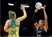  ?? GETTY IMAGES ?? The Silver Ferns will be looking for another strong performanc­e from star goal shoot Maria Tutaia.
