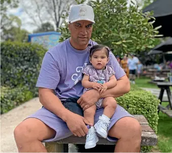  ?? ?? Zion Tauamiti with his daughter, 13-month-old Zion-Page Huata who have both experience­d heart surgery.