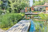  ??  ?? OASIS OF CALM
A wooden jetty stretches out into a swimming pond in Dulwich, designed by Jane Brockbank