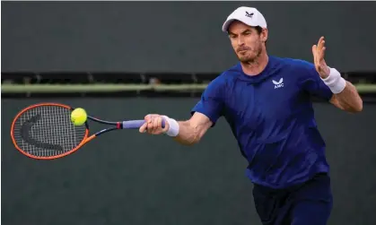 ?? ?? Andy Murray practices before the start of this week’s BNP Paribas Open in Indian Wells, California. Photograph: Mike Frey/Getty Images