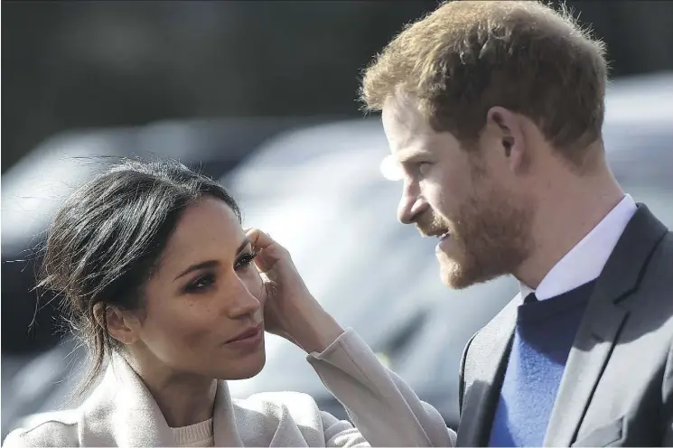  ?? MARK MARLOW/AFP/GETTY IMAGES FILES ?? American actress Meghan Markle and Prince Harry have requested that their wedding guests forgo traditiona­l gifts in favour of charitable donations. While many of us will have far less to give than guests of the Royal Wedding, there are many ways to pay...