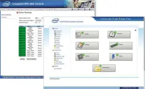  ??  ?? LEFT Intel’s remote monitoring and control software comes as standard