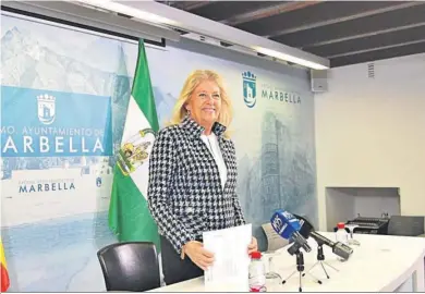  ?? MARÍA JESÚS SERRANO ?? La alcaldesa de Marbella, Ángeles Muñoz.