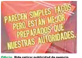  ?? Foto: Agencias ?? Oficio. Pide retirar publicidad de negocio porque es ofensiva./