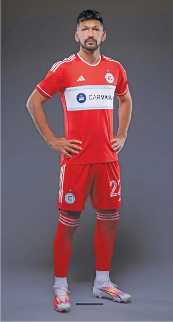  ?? CHICAGO FIRE FC ?? The Fire’s new kit has meaning to Mauricio Pineda, who came up through the club’s youth system.