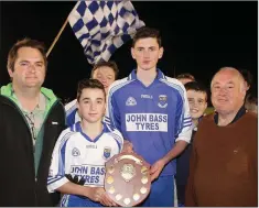  ??  ?? Joint captains Aodán Whitty and Pádraig Tobin with Dean Goodison and Noel O’Keeffe.