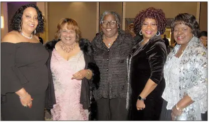  ??  ?? Pamela Drew, Yvonne Alexander, Pat Edgerson, Lyndajo Watson and Janet Davis Tate