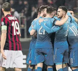  ?? FOTO: GETTY ?? El Arsenal, mejor que el Milan Sentenció la eliminator­ia