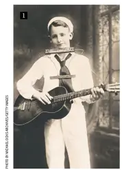 ??  ?? 1. Les Paul, who was born in 1915, began performing profession­ally in venues around Wisconsin at the age of 13, singing and accompanyi­ng himself with harmonica and acoustic guitar. He soon needed more volume from the latter