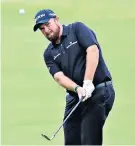  ??  ?? Out in front: Shane Lowry’s second round of 67 left him in a tie for the lead