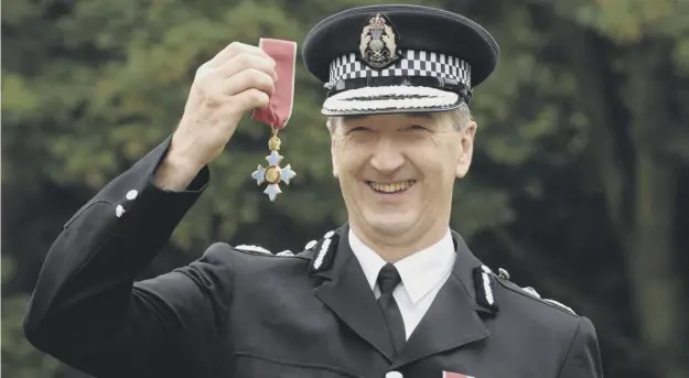  ?? PICTURE: JANE BARLOW ?? 0 Chief Constable Colin Mckerrache­r received a CBE and was awarded the Queen’s Police Medal during his tenure at the head of the Grampian force